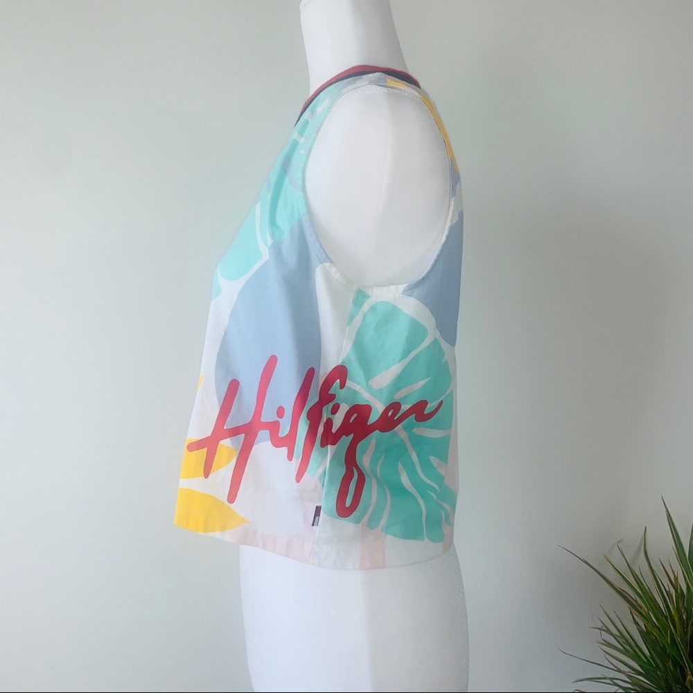 Tommy Hilfiger Denim Leaves/Tropical Crop Top